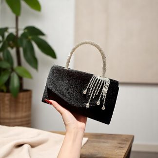Black Velvet Clutch